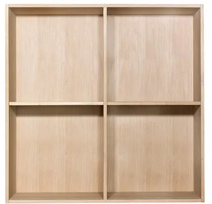 Kidi bogkasse - Massiv fingertappet eg - Hvid olie - 20 cm